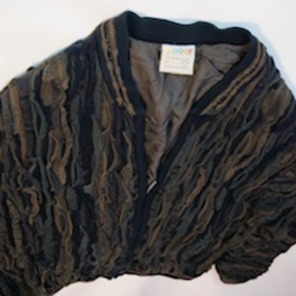 Textured Black and Brown Jacket